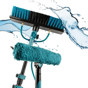 <span class=keywords><strong>Balai</strong></span> télescopique extensible Sillar avec tuyau d'arrosage de 3,95 mètres, réservoir de détergent, panneaux de nettoyage, polyvalent pour la maison, les camions et les voitures - Product Image 1