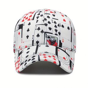 Casquette de baseball unisexe amusante style Hip Hop, motif sportif, 6 panneaux, sergé 100% polyester, réglable, pour le poker et les jeux de cartes, vente en gros - Product Image 2