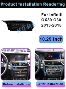 Android Auto pour <span class=keywords><strong>Infiniti</strong></span> QX30 <span class=keywords><strong>Q30</strong></span> 2013-2018 8G + 128G Car RadioStereo Multimedia Player Head Unit Wireless Carplay GPS Navigation - Product Image 2