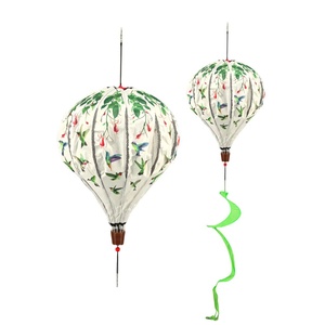 Grande dôme tournante en tissu de 59 pouces en forme de montgolfière |   Décoration de jardin suspendue imprimée en une seule pièce |   Ornement de jardin cinétique imperméable pour l'extérieur - Product Image 3