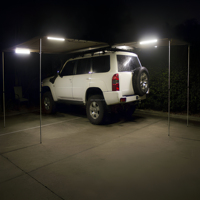 Kit de 4 bandes LED en aluminium SMD3838 5000K lumière du jour, étanches IP67, certifiées RoHS, DC12V, avec variateur d'intensité, pour camping, tente, auvent 50000