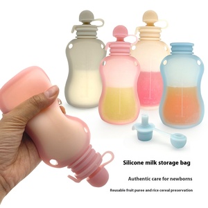 Bolsa de almacenamiento de <span class=keywords><strong>leche</strong></span> <span class=keywords><strong>materna</strong></span> de silicona de 150ml sin BPA, mantenimiento fresco y reutilizable, especial <span class=keywords><strong>para</strong></span> almacenamiento congelado de puré de pasta de <span class=keywords><strong>arroz</strong></span> - Product Image 1