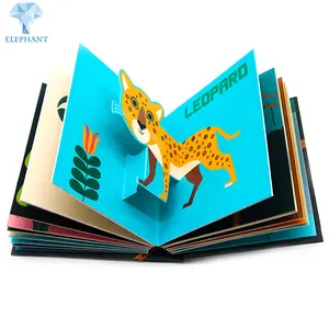 Customized Pop-up Book Colouring Drawing Memory Cartoon Comic Story Hardcover Board Pop Up Book Printing