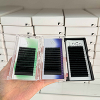 Vente en gros de plateaux d'extension de cils en velours noir mat cachemire fournisseur de cils volume individuel 0.03 0.05 0.07 plateau de cils