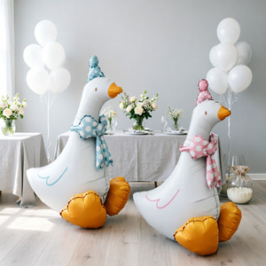Ballons géants en forme d'oie en aluminium pour <span class=keywords><strong>anniversaire</strong></span>, fournitures de fête sur le thème des animaux de la <span class=keywords><strong>ferme</strong></span>, décoration de baby shower - Product Image 4