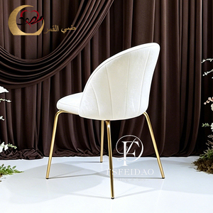 Chaise de salle à manger rembourrée en tissu velours, design moderne et luxueux, gain de place - Product Image 3