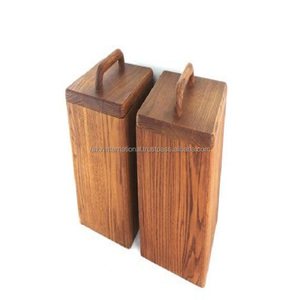 Customized Logo Wooden <b>Canister</b> <b>Sets</b> with Luxury Glass Storage Jar for Food Storage & Display - Product Image 1