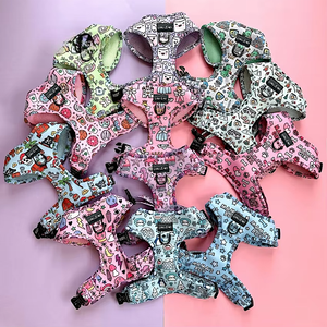 Chaleco Reflectante Reversible de Poliéster para Mascotas con Corbata de Moño, Bandana con Logotipo Impreso, Conjunto de Arnés y Correa de Lujo Personalizados para Perros - Product Image 1