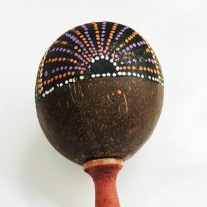 Wholesale Coconut Shell Sand Hammer Baby Hand Eco-friendly <b>Musical</b> <b>Instrument</b> Toy Maracas - Product Image 4