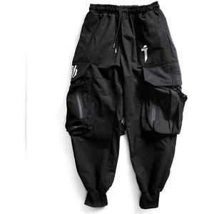 Pantalones Cargo FOXA para Hombre, Estilo Urbano Japonés, Techwear, Estilo Harem, Bordados, Múltiples Bolsillos, Transpirables, de Poliéster - Product Image 5