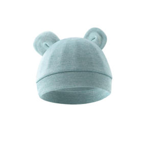 2024 modelo de exportación Kidsren's Beanie Baby Hat de una sola capa de Color puro <span class=keywords><strong>Mickey</strong></span> Ears Cap para bebés niños pequeños lindo para primavera otoño - Product Image 3