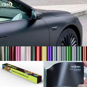 Rouleaux de teinture colorés de papier d'emballage automobile décoratif en PVC PET à couleur changeante pour l'emballage complet de carrosserie automobile - Product Image 1