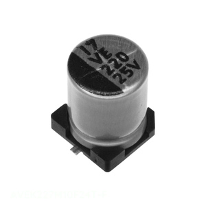 ตัวเก็บประจุแบบติดตั้งบนพื้นผิว SMD รุ่น AVEK227M10F24T-F 220 ยูเอฟ คาปาซิเตอร์อะลูมิเนียม 220UF 20% 10V จากผู้ผลิต Channel - Product Image 1