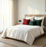 Parures de lit de luxe en coton, draps de lit king size avec housse de coussin