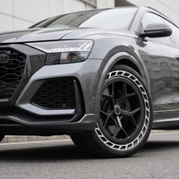 Jantes Bku 5x112 pour Audi RS Q8 Q7 Q8 SQ8 BMW X3 X3M X5 X5M X6 X6M Porsche Macan 20 21 22 pouces, jantes en alliage forgé noir personnalisées