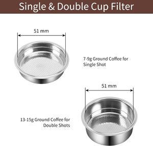 Porte-filtre 51mm 2/3 Oreilles Café Espresso Porte-filtre pour <span class=keywords><strong>Machine</strong></span> à Café - Product Image 4