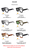Lunettes de soleil photochromiques anti-lumière bleue UV400 Partagas Wholesale Retro avec logo personnalisé sur les branches pour hommes et femmes