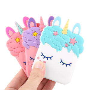 Cermin rias genggam PVC silikon lembut desain hewan kartun lucu cermin saku cermin rias kompak hadiah promosi untuk bisnis pribadi - Product Image 6