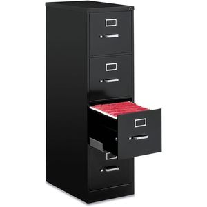 Alera Economy Vertical <b>File</b> Cabinet 4 Black Letter-Size Drawers 15\" X 25\" X 52\" - Product Image 2