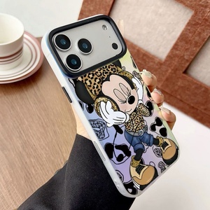 Coque de téléphone mignonne motif léopard Mickey dessin animé laser IMD pour iPhone SE3 XS XR 11 12 13 17air, impression personnalisée OEM - Product Image 5