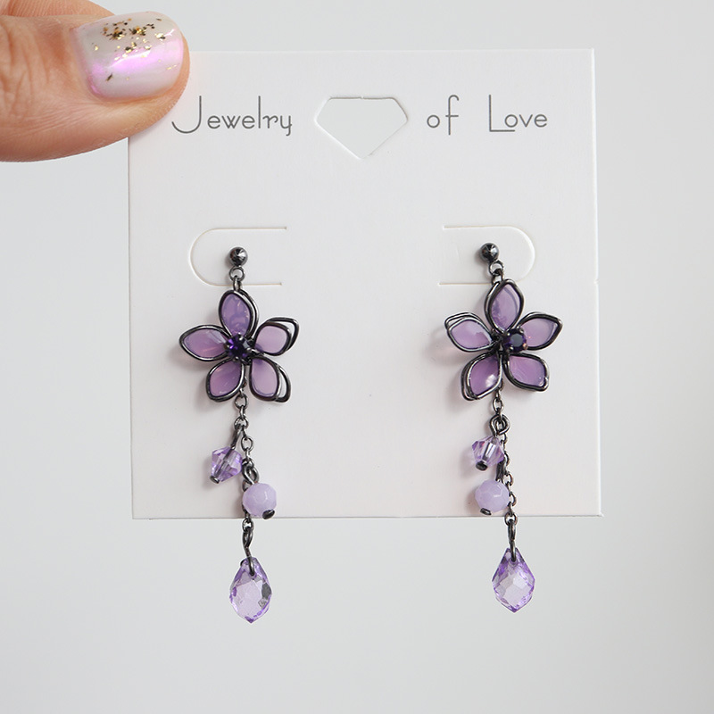 Poteau argenté violet