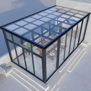 Chine Fabricant Aluminium Sunrooms Maisons en verre Jardin d'hiver pour Villas Toit terrasse résident - Product Image 2
