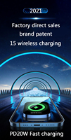Ultraflache 10000mAh Tragbare Powerbank 15W Magnetisches Kabelloses Schnellladegerät PD 20W Schnellaufladung LED-Stromanzeige für iPhone 18