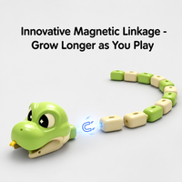 Jouet interactif RC Serpent Gourmand à connexion magnétique, animal électronique, jouets éducatifs STEM pour enfants, coffret cadeau