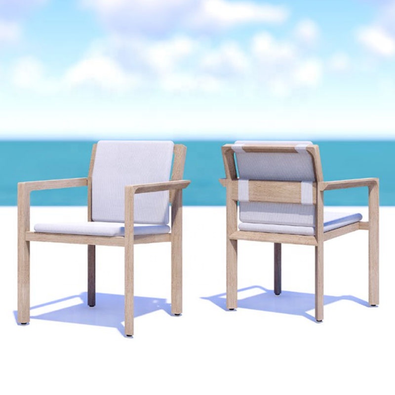 New design luxury hotel patio teak wood outdoor furniture garden dining table and chair