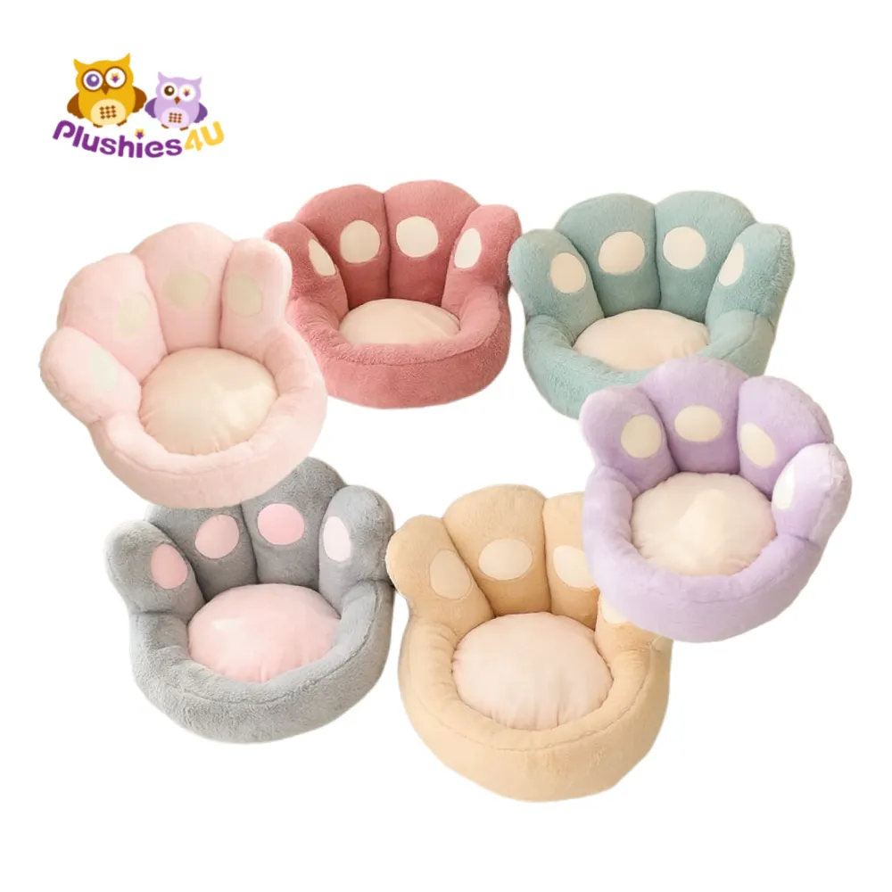 45*30CM Hot Sale Cute Large Seat Cushion Kawaii Bear Cat Paw Cushion Lazy Sofa Office Chair Big Cushions