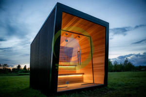 Традиционная деревянная сауна с кубиками красного кедра - Product Image 3