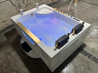 Haute qualité en gros personnalisé pas cher prix deux personnes Jacuzzier coin bain à remous confortable baignoire acrylique Massage baignoire
