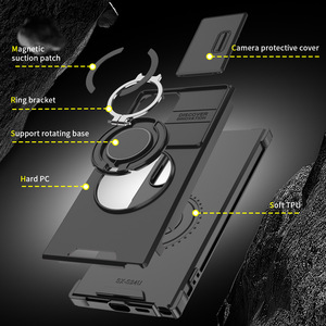 Funda Protectora para Teléfono con Anillo Magnético y Soporte, Resistente a Impactos, con Cubierta Deslizante para Cámara, para <span class=keywords><strong>Samsung</strong></span> S26 Ultra, S25 Ultra, A55 - Product Image 5