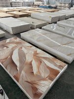 Panneau mural en PVC effet marbre brillant, imperméable et résistant aux UV, facile à installer, pour la décoration intérieure des salles de bain et des hôtels