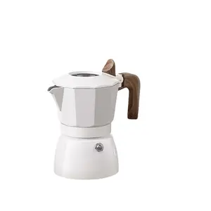 Venda quente Válvula Dupla Alumínio Moka Pot Máquina De Espresso Italiana Pote De Café De Extração Francesa Máquina De Café Ao Ar Livre