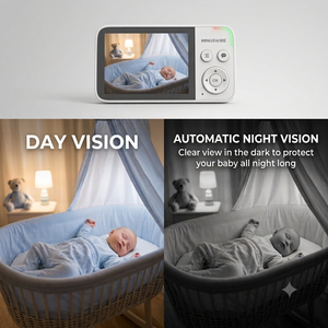 Caméra de surveillance pour bébé au design adorable, connexion sans fil privée, minuteur <span class=keywords><strong>d</strong></span>'alimentation et fonction de vision nocturne automatique - Product Image 4