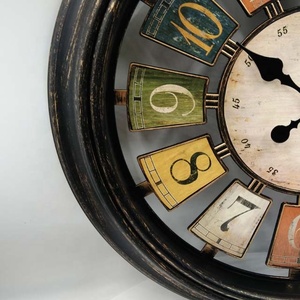 Decorazione per la casa <span class=keywords><strong>Vintage</strong></span> solido arcobaleno senza rumore di carta quadrante orologio <span class=keywords><strong>da</strong></span> <span class=keywords><strong>parete</strong></span> in plastica - Product Image 4
