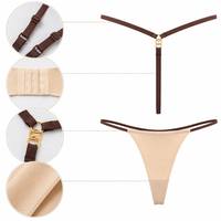 String invisible en nylon et élasthanne à fines bretelles et anneau en O, sous-vêtement de fitness sexy et minimaliste pour femme, vente en gros
