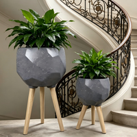 Pot de fleurs en fibre de verre moderne et luxueux, pots décoratifs pour plantes, pour la décoration de villas, jardins, patios extérieurs et aménagements paysagers