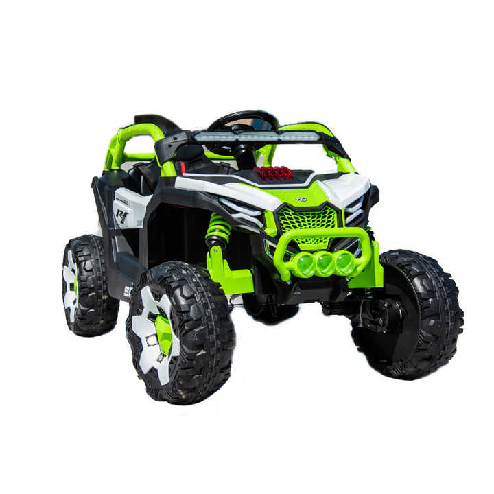 Dual Control Electric Ride-On Kids' Swing Cars for Bluetooth Speaker with Early Ed Stories Plastic Material for Park Playdates