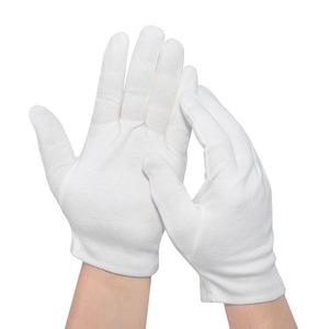 Gants <span class=keywords><strong>de</strong></span> travail en coton personnalisables en gros pour usine, gants <span class=keywords><strong>de</strong></span> protection unisexes blancs épaissis à usage général pour salle blanche - Product Image 5