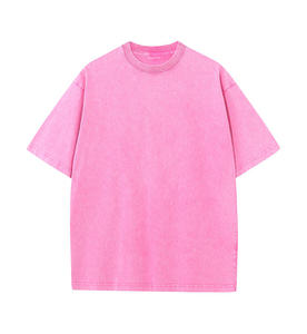 T-shirt en coton lourd lavé en gros OEM, T-shirt surdimensionné noir DTG, T-shirt graphique pour homme, lavage à l'acide vintage, T-shirt personnalisé - Product Image 4