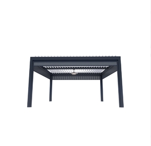 Pergola Bioclimatique Moderne en Aluminium à Lames Orientables, Gazebo d'Extérieur Motorisé avec Fonction Brise-Soleil - Product Image 4