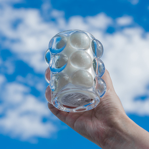 2025 nouveau Design luxe <span class=keywords><strong>Woodwick</strong></span>/coton mèche bulle verre bougies marque privée vanille cire de soja bougie pour cadeau - Product Image 3