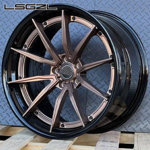 LSGZL Jantes forgées 2/3 pièces 17 18 19 20 21 22 pouces, rayons bronze, lèvre noire brillante, 5x127 5x120, pour voitures de luxe Lexus BMW Audi - Product Image 2