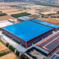 Edificio de taller de acero pesado con paneles solares BIPV con soldadura, proyecto de energía solar fotovoltaica de 3-5 MW para parque industrial