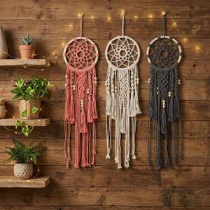 Offre Spéciale Attrape-rêves en macramé fait main, Décoration murale bohème, Ornements suspendus personnalisés pour cadeau de mariage, souvenir de fête, vente en gros - Product Image 6