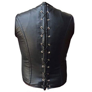 Gilet en cuir de qualité supérieure 100% cuir, prix raisonnable, vêtements pour hommes, gilet en cuir en stock, design personnalisé, nouvelle couleur - Product Image 2