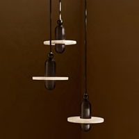 Lámpara colgante de latón para decoración del hogar, moderna iluminación de techo Led de mármol de cobre nrodic para Isla, cocina, hogar, hotel
