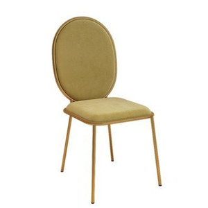 Café de metal de Oro de las piernas de comedor Silla de terciopelo rosa silla moderno vestidor maquillaje danés Silla de comedor - Product Image 2
